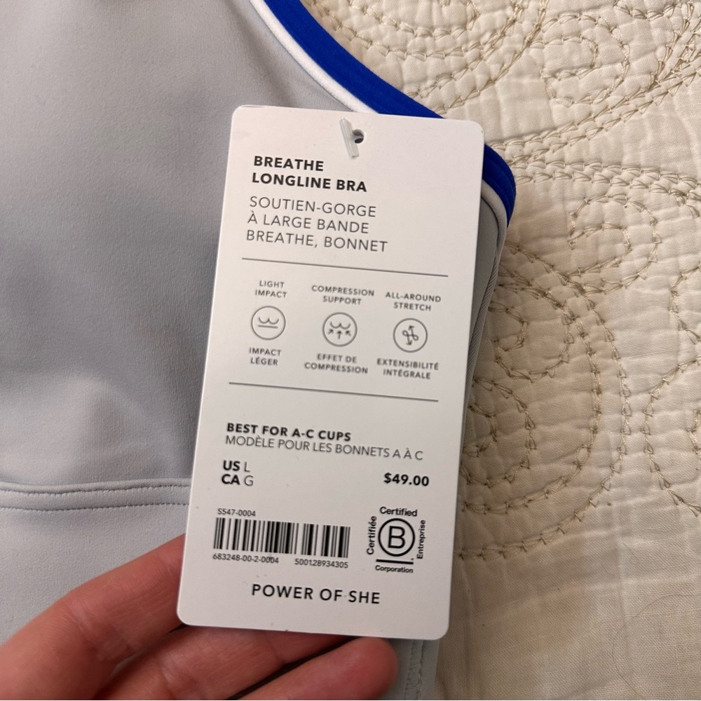 NWT Athleta Breathe Longline Sports Bra - Picture 2 of 6